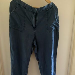 Paper Bag Pants , very light , I’m 5’5 and they sit just above my ankle